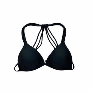Black Strappy Bikini Top | M